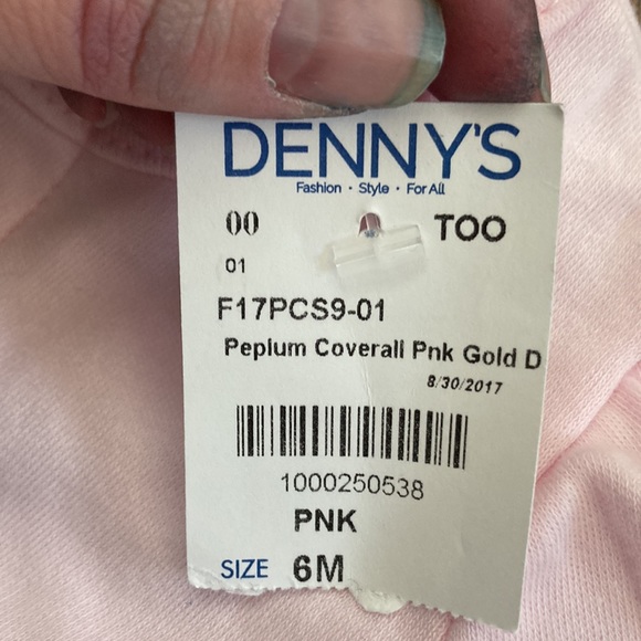 Too Sweet pink and gold coverall 6 months - Picture 8 of 8